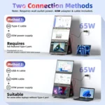 Z4 PRO WEBAB.Lt trigubas sulankstomas papildomas monitorius