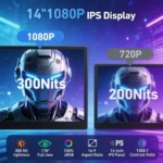 Kwumsy S10 PRO WEBAB.Lt dvigubas 14 colių papildomas nešiojamas monitorius