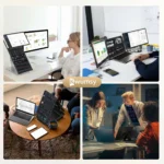 Kwumsy S6 Black WEBAB.Lt dvigubas nešiojamas papildomas monitorius nešiojamajam kompiuteriui laptopui